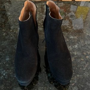 Madewell Black Suede Ankle Boots